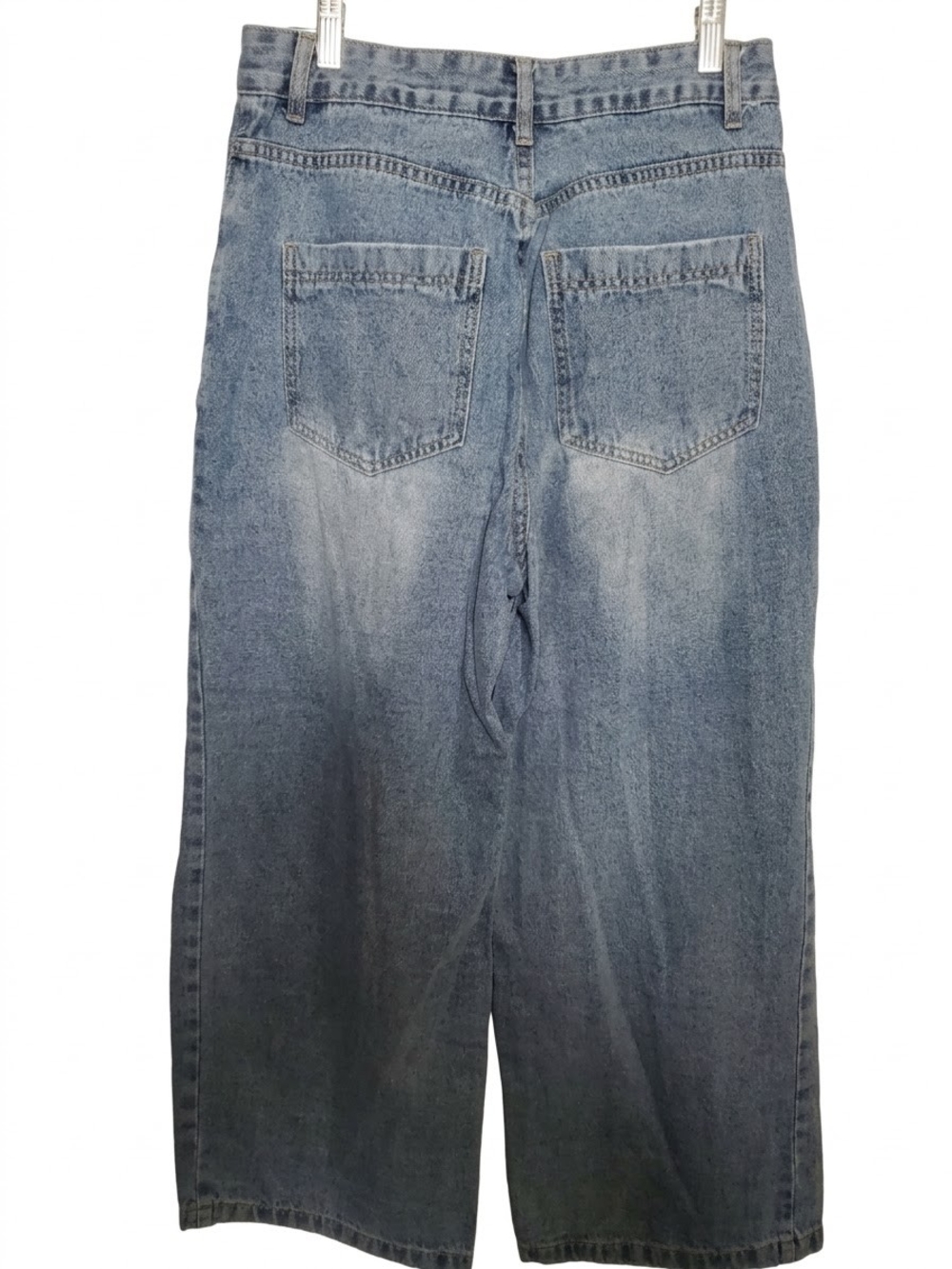 Dazy Relaxed Wide Leg Jeans - Light Blue Denim SIZE XL